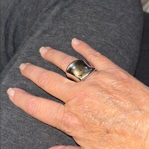 Silver designer ring